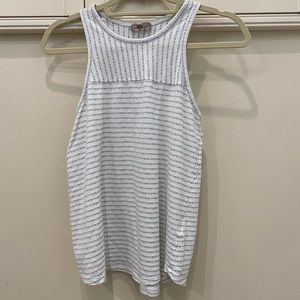 Lilla P white and grey tank top